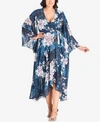 CITY CHIC PLUS SIZE JADE BLOSSOM HIGH-LOW DRESS