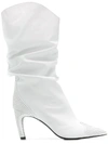 ALDO CASTAGNA ALDO CASTAGNA MID-CALF BOOTS - WHITE