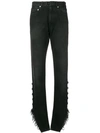 Olivier Theyskens Side Ripped Jeans In Black