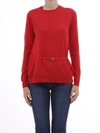 ALYX RED SWEATER WITH BUCKLE,10723334