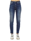 Dondup Cotton Denim Amber In Blue