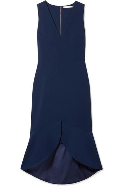 Alice And Olivia Blakesley Split Front Fit & Flare Dress In Navy