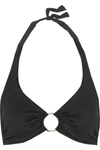 Melissa Odabash Brussels Embellished Halterneck Bikini Top In Black