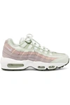 NIKE AIR MAX 95 SUEDE, MESH AND LEATHER SNEAKERS