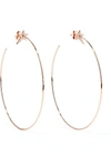 DIANE KORDAS 18-KARAT ROSE GOLD DIAMOND HOOP EARRINGS