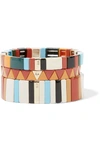 ROXANNE ASSOULIN Canyon set of three enamel bracelets