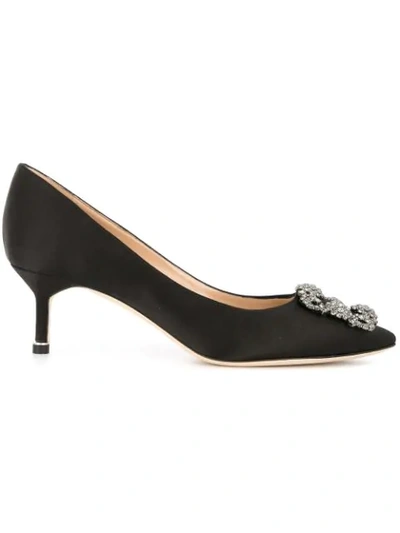 Manolo Blahnik Hangisi Buckle Pumps In Black