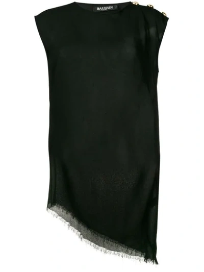 Balmain Embellished Vest Top - 黑色 In Black
