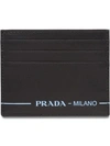 PRADA PRADA LOGO CREDIT CARD HOLDER - 黑色