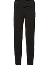 PRADA PRADA TECHNICAL GABARDINE TROUSERS - 黑色