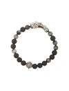John Hardy Silver And Sapphire Legends Naga Mixed Bead Bracelet With Station In Black