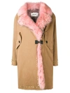 BAZAR DELUXE BAZAR DELUXE TRIMMED MID-LENGTH COAT - NEUTRALS