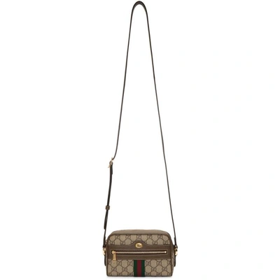 Gucci Brown Small Gg Supreme Ophidia Belt Bag In Multicolor