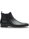 PRADA PRADA SAFFIANO LEATHER CHELSEA BOOTS - 黑色