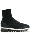 ALEXANDER SMITH ALEXANDER SMITH SOCK HIGH ANKLE SNEAKERS - BLACK