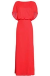 HALSTON HERITAGE WOMAN GATHERED CREPE GOWN RED,GB 4146401443703811