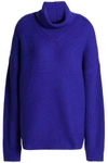 DUFFY WOMAN RIBBED WOOL AND CASHMERE-BLEND TURTLENECK SWEATER BRIGHT BLUE,GB 1016843419882713