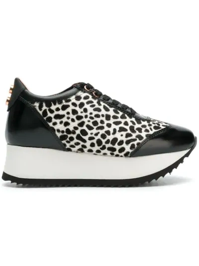 Alexander Smith Animal Printed Platform Sneakers - 白色 In White
