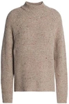 AGNONA WOMAN RIBBED WOOL AND CASHMERE-BLEND SWEATER BEIGE,GB 4146401444328593