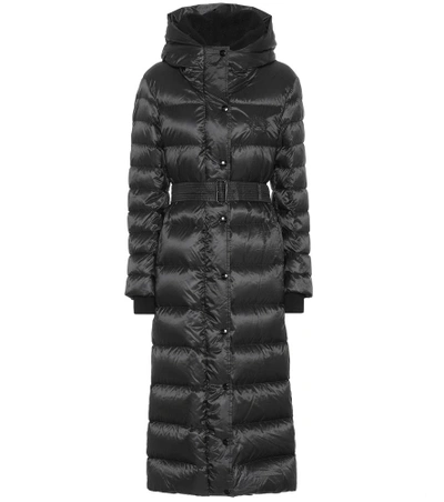Burberry Single-breasted Belted Puffer Coat In Black