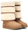 Y/project Y / Project Ugg Layered Sheepskin Boots - Brown In Brown