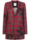 EACH X OTHER EACH X OTHER CHECKED PRINT JACKET - RED