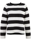 AKRIS AKRIS STRIPED JUMPER - BLACK