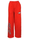Off-white High-waisted Track Trousers In Red/white