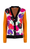 LA DOUBLEJ GEMINI PRINTED WOOL BLEND CARDIGAN,702521