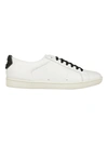 Saint Laurent Contrast Lace-up Sneakers In White