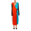 ATTICO ATTICO COLOUR BLOCK WRAP DRESS