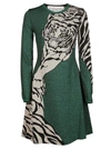 VALENTINO VALENTINO TIGER LONG SLEEVE DRESS