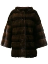 ARMA ARMA HOODED COAT - BROWN