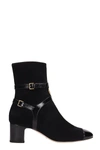 GUCCI BLACK SUEDE ANKLE BOOTS,10725553