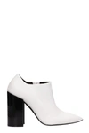 ARCOSANTI WHITE LEATHER ANKLE BOOTS,10725240