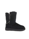 UGG BLACK LEATHER CLASSIC ANKLE BOOTS,10728500