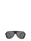 Saint Laurent Classic 11 Blind Aviator Sunglasses In Nero