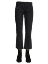 Saint Laurent Cropped Bootcut Jeans In Nero