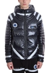 Undercover Hooded Nylon Down Jacket W/ Led Light In Black