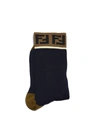 FENDI DOUBLE F LOGO KNIT SOCKS,10727793