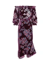 SALONI Grace Off-Shoulder Floral Dress,1186-GRACE-PLUM