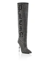 PHILIPP PLEIN Boots Hi-Heels Overknees Crystal,A18SWSE0192PLE009N01