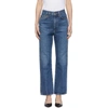 AGOLDE Blue Pinch Waist Hi Rise Kick Jeans