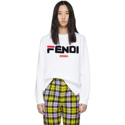 Fendi 白色“ Mania”套头衫 In White