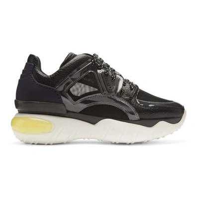 Fendi Leather And Mesh Trainer Trainers In Black