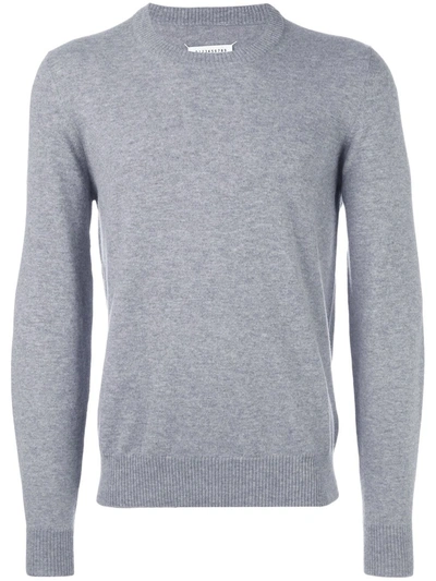 Maison Margiela Elbow Patch Classic Jumper In Grey