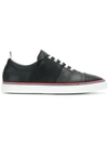 THOM BROWNE THOM BROWNE colour-BLOCK PEBBLE GRAIN TRAINER - GREY