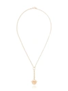 FOUNDRAE FOUNDRAE YELLOW GOLD SMALL WINGS WHEEL DIAMOND EMBELLISHED NECKLACE - 金属色
