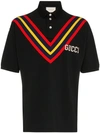 GUCCI GRAPHIC PRINT COTTON POLO SHIRT