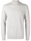 N•peal Roll Neck Cashmere Sweatshirt In Light Gray